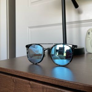 Quay oversized reflective sunglasses